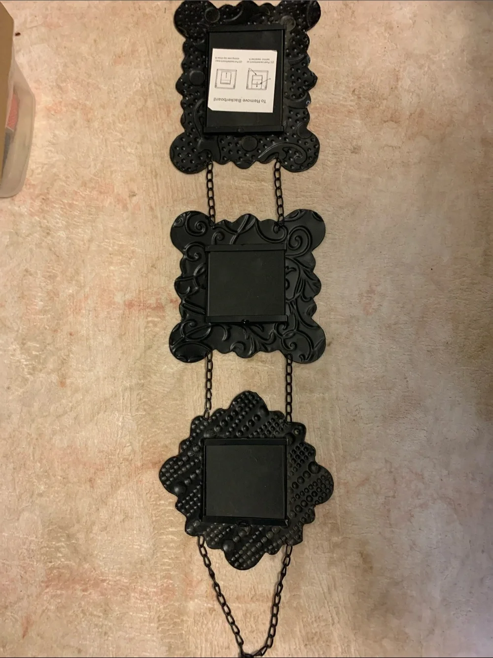 Hobby Lobby Rustic 3-Tier Hanging Pressed Metal Picture Frame Set